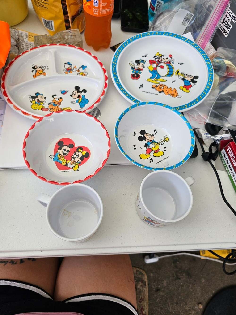 Vintage 1984 Walt Disney Melamine Children Set